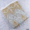 Dyeable Zari Sequins Embroidered Georgette Fabric- F4251